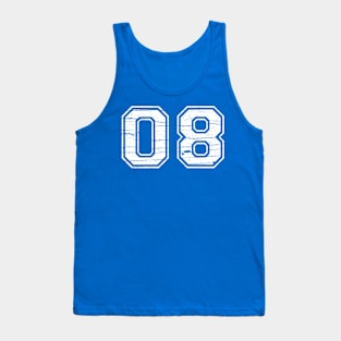 Faded Number 8 design Tank Top